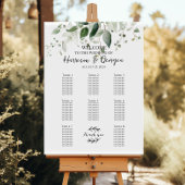 Poster 8 tables verdure élégante carte des sièges de mari