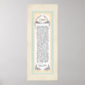 Poster 8 x 20 Pour construire un amour durable Crème et b (Devant)