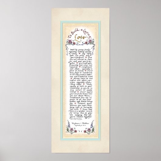 Poster 8 x 20 Pour construire une crème d'amour durable d (Devant)