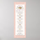 Poster 8 x 24 Construire un enfant sain Blush Damask modè (Devant)