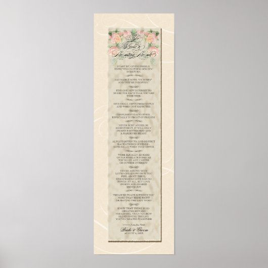 Poster 8 x 24 Pour construire un amour durable Crème Dama (Devant)