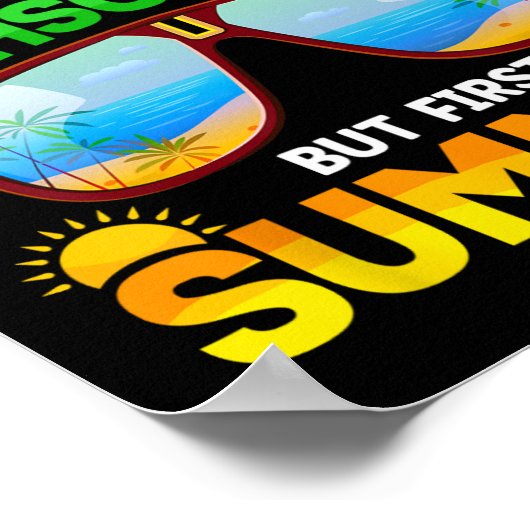 Poster 8e année, école secondaire, premier été, Gr (Coin)