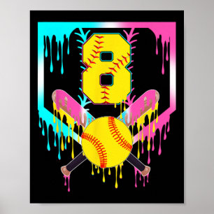 Poster 8e anniversaire Softll Home Plate Drip Glace 8 ans