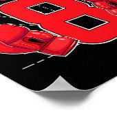 Poster 8e Boxe Anniversaire fête Huit ans Boxer Bir (Coin)