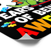 Poster 8e fête d'anniversaire de l'autisme 8 ans autiste (Coin)