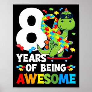 Poster 8e fête d'anniversaire de l'autisme 8 ans autiste