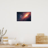 Poster 8K Multiverse Horizons : Voie lactée et dimensions (Cuisine)