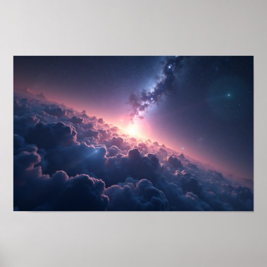 Poster 8K Multiverse Horizons : Voie lactée et dimensions (Devant)