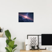 Poster 8K Multiverse Horizons : Voie lactée et dimensions (Bureau à domicile)