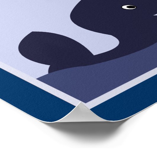 Poster 8X10 Ahoy Mate Whale Nautical Nursery Art Imprimer (Coin)