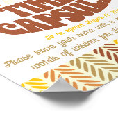 Poster 8x10 Heure Capsule Boho Woodland Fox Anniversaire (Coin)