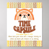 Poster 8x10 Heure Capsule Boho Woodland Fox Anniversaire (Devant)