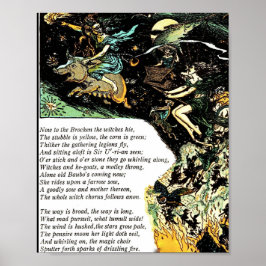 Poster 8x10  illustratie Witches Faust