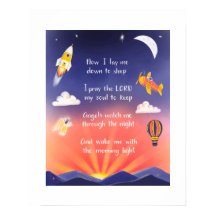 8x10 Imprimer - Prière nocturne pour enfants