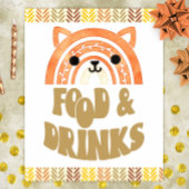 Poster 8x10 Nourriture et boissons Boho Woodland Fox Anni