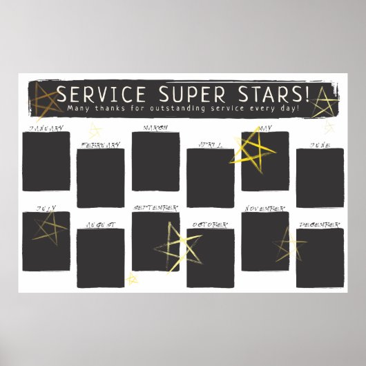 Poster 8x10 Photos employé de la reconnaissance du mois (Devant)