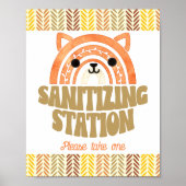 Poster 8x10 Sanitizer Station Boho Woodland Fox Anniversa (Devant)