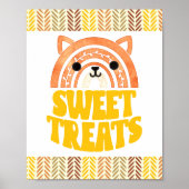 Poster 8x10 Sweets Boho Woodland Fox Anniversaire Dessert (Devant)