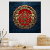 Poster [900] Deux Ninurtas d'or avec arbre de vie (Cuisine)