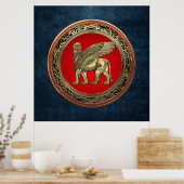 Poster [900] Lion ailé assyrien - Lamassu d'or (Cuisine)