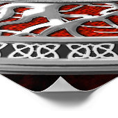 Poster [900] Scorpion d'argent sacré sur noir (Coin)