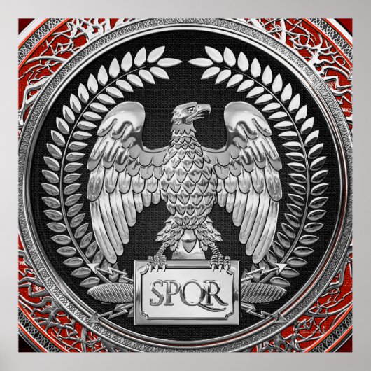 Poster [901] Aigle impérial romain argenté (Devant)
