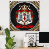 Poster [901] Armoiries des chevaliers Templiers (Bureau à domicile)