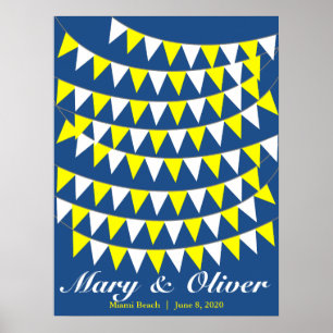 Poster 90 Bunting Jaune Mariage Livre d'invité Alternativ