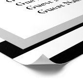 Poster 90 Grilles noir/blanc Mariage (Coin)