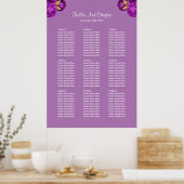 Poster 90 Mariage Floral Violet Et Or (Cuisine)