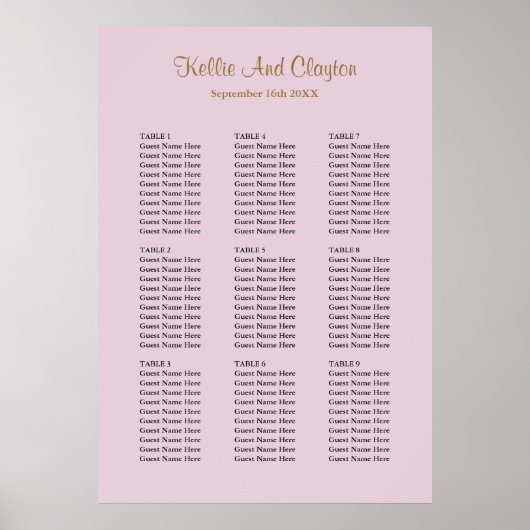 Poster 90 Plat de Mariage simple violet (Devant)