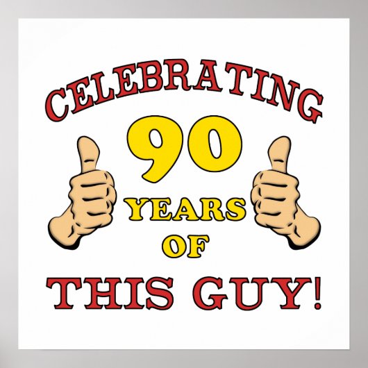 Poster 90e anniversaire Cadeau pour lui (Devant)