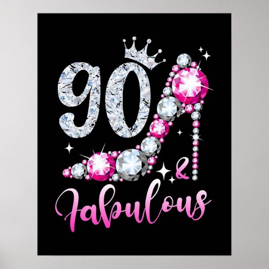 Poster 90e anniversaire Chaussures à talon élevé Diamant  (Devant)