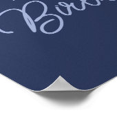 Poster 90th Birthday Modern Minimalist Navy Welcome Sign (Coin)