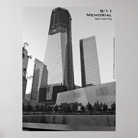 Poster 911 Memorial NYC 18x24 BW8 (Devant)