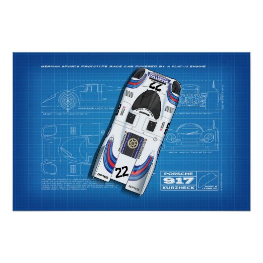 Poster 917 Martini Blueprint (Devant)