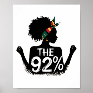 Poster 92 pour cent de femmes noires qui ont voté Femmes