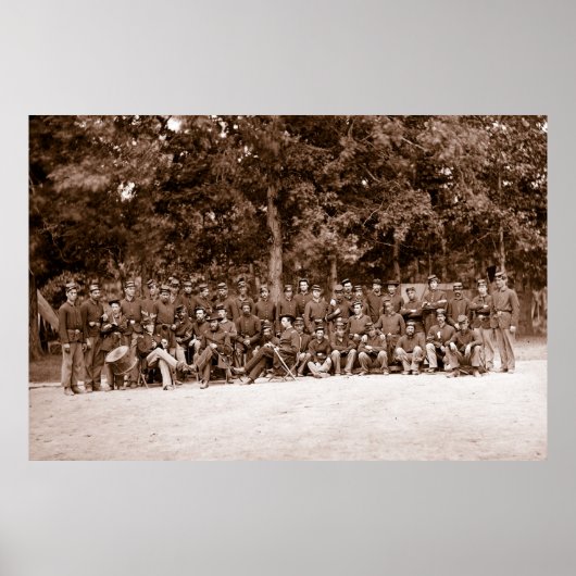 Poster 93e New York Infantry Company C, Guerre civile (Devant)