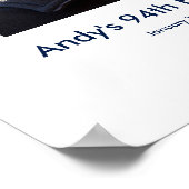 Poster 94e anniversaire photo personnalisée Connexion Par (Coin)