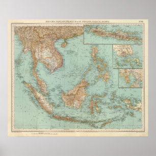 Poster 9596 Indocina, Siam, Arcipelago Malese