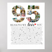 Poster 95 raisons pour lesquelles nous vous aimons collag (Devant)