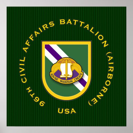 Poster 96th CA Bn - Airborne (Devant)