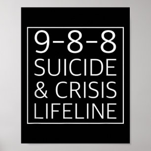 Poster 988 Chemise - Crise de sensibilisation au suicide