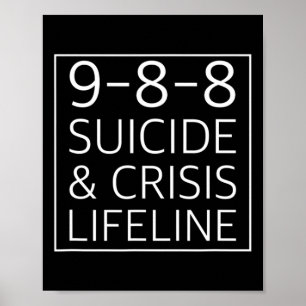 Poster 988 - Crise de sensibilisation au suicide Ligne de