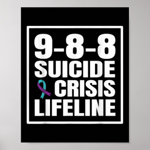 Poster 988 Prévention Du Suicide Et De La Crise