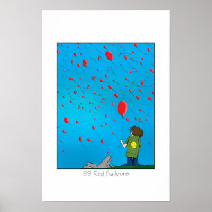 Poster 99 Ballons rouges
