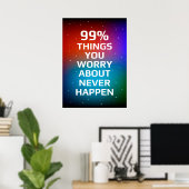 Poster 99% des choses dont vous vous inquiétez n'arrivent (Bureau à domicile)