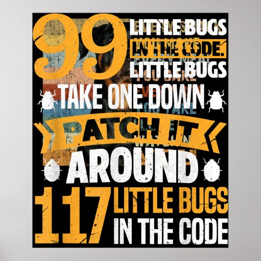 Poster 99 Petits Bugs Dans Code Path It 117 Bugs Programe (Devant)