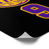 Poster 9 Ans Basketball Baller Purple Et (Coin)