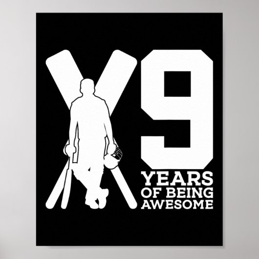 Poster 9 Ans de Cricket Incroyable 9e Anniversaire  (Devant)